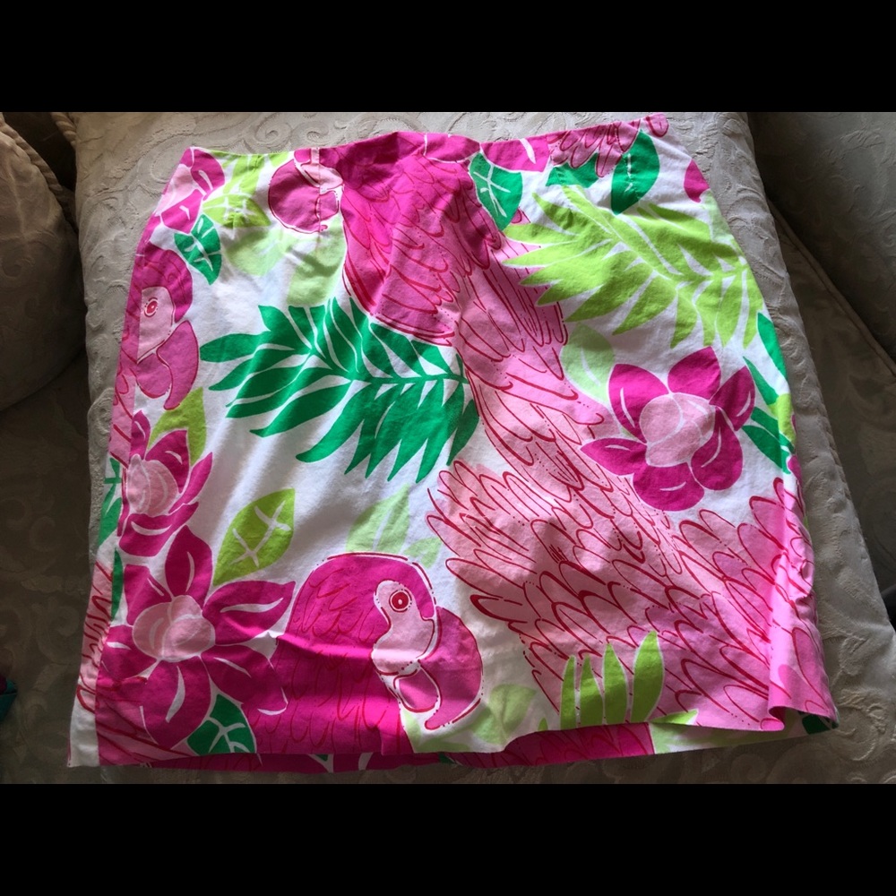 Lilly Pulitzer parrot skirt size 2